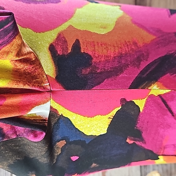 NEW ALFANI MULTI-COLOR 3/4 FLARED SLEEVE LONG TUNIC OR DRESS - Picture 5 of 12